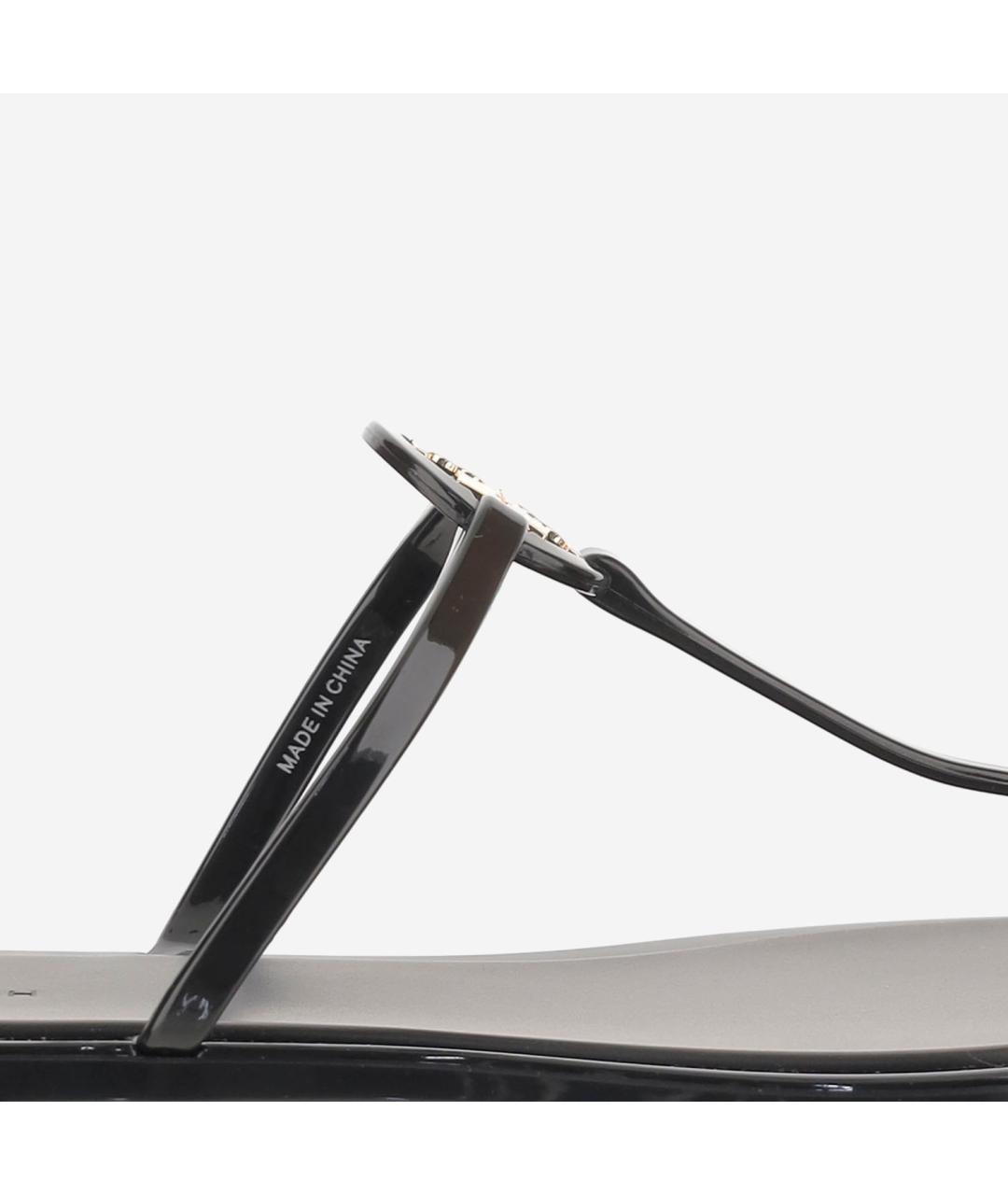 TORY BURCH Черные резиновые шлепанцы, фото 5