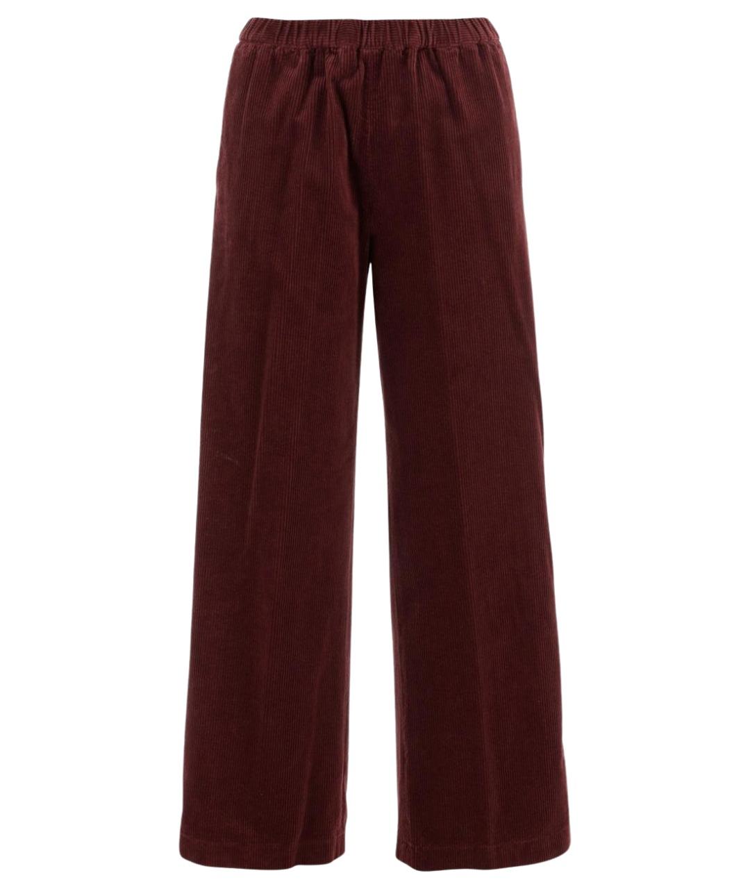 ASPESI Бордовые хлопковые прямые брюки, фото 1