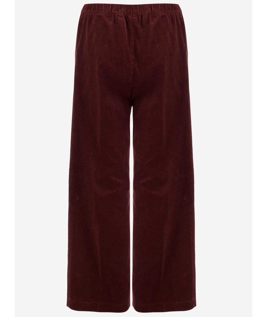 ASPESI Бордовые хлопковые прямые брюки, фото 2