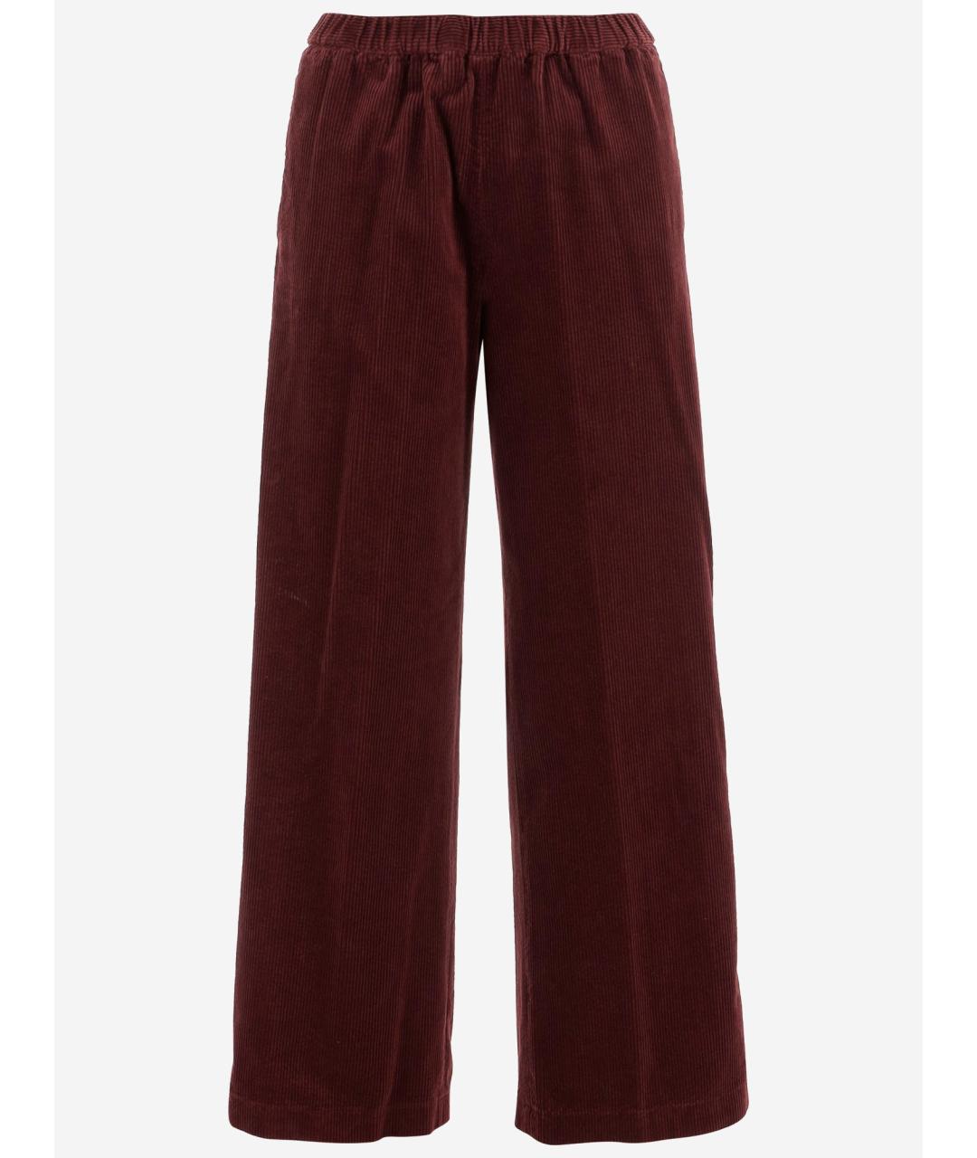 ASPESI Бордовые хлопковые прямые брюки, фото 4