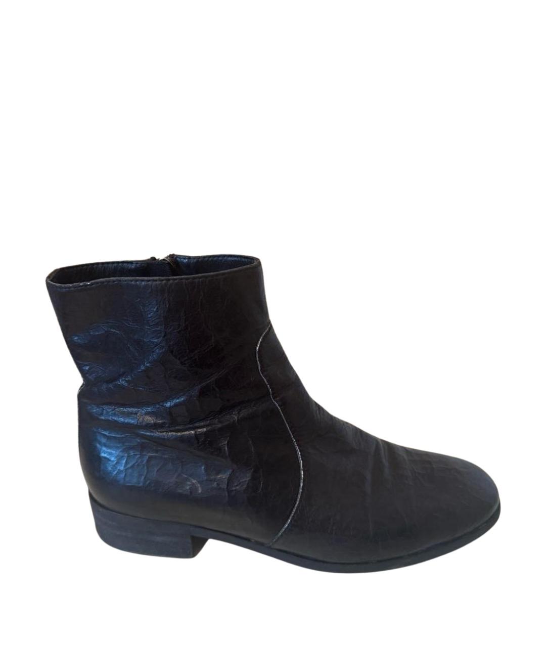 CHANEL Черные кожаные ботинки, фото 1