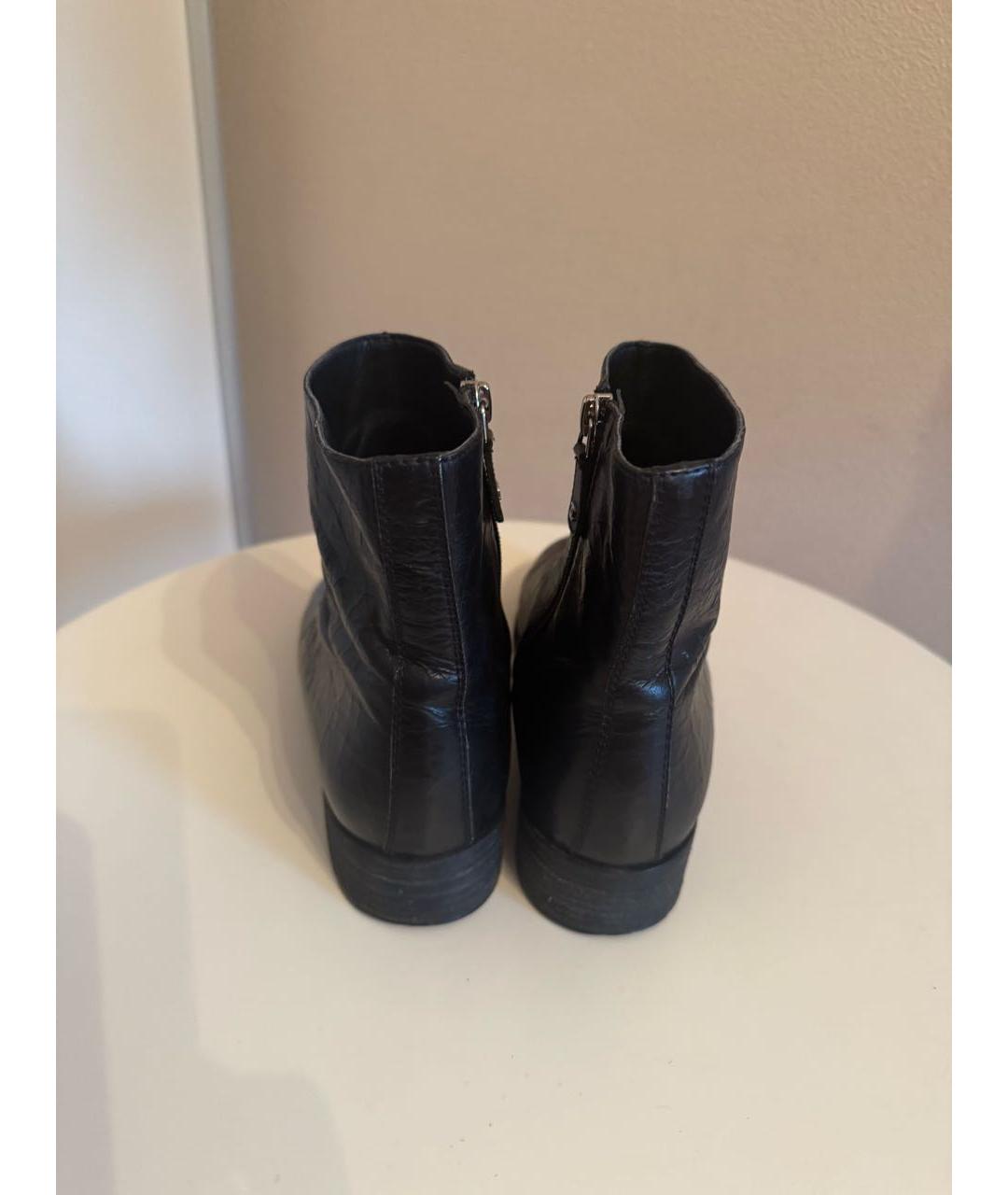 CHANEL Черные кожаные ботинки, фото 3