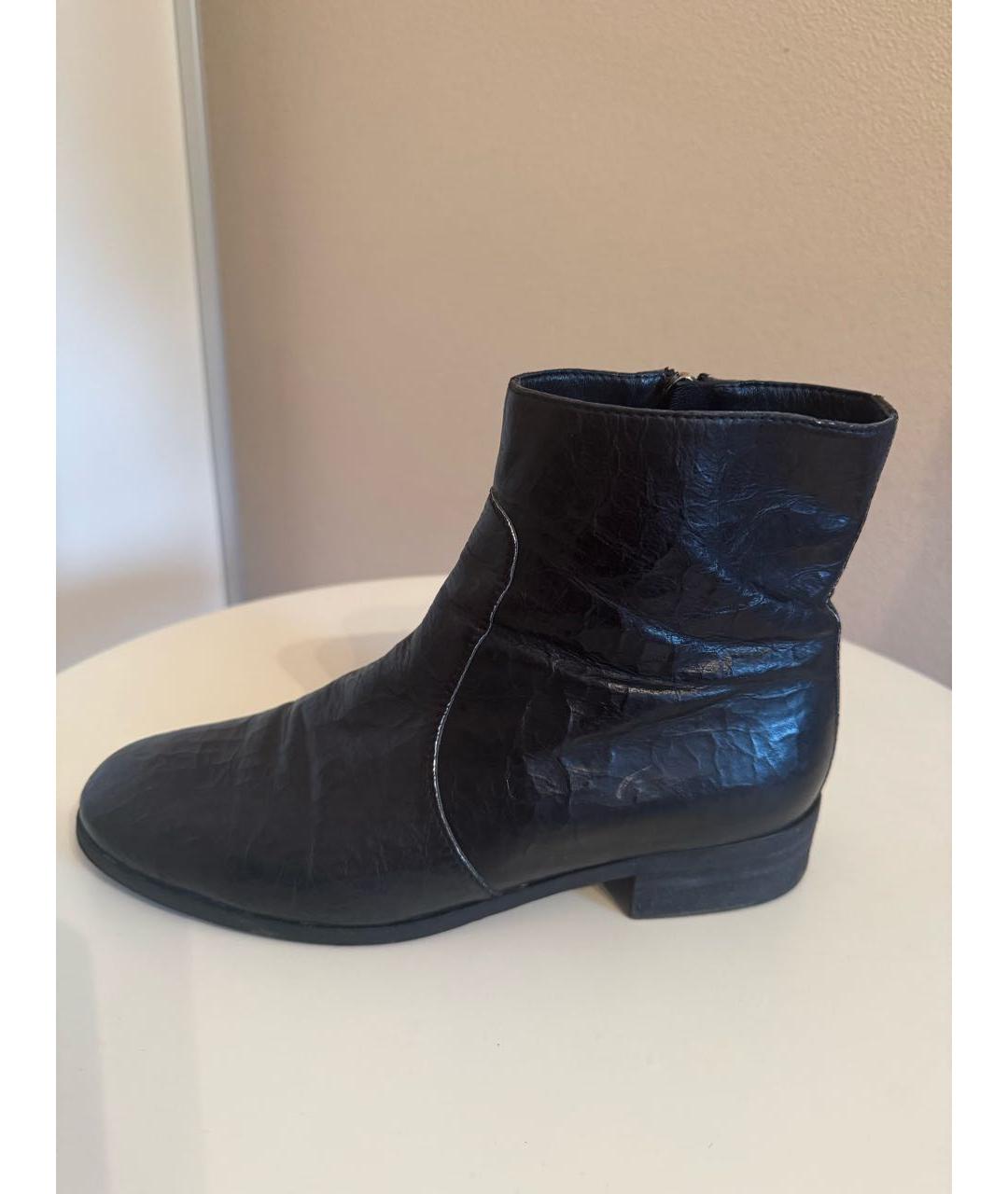 CHANEL Черные кожаные ботинки, фото 9