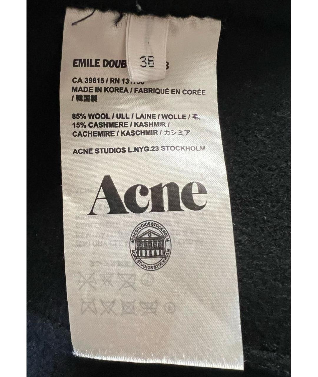 ACNE STUDIOS Черное кашемировое пальто, фото 6