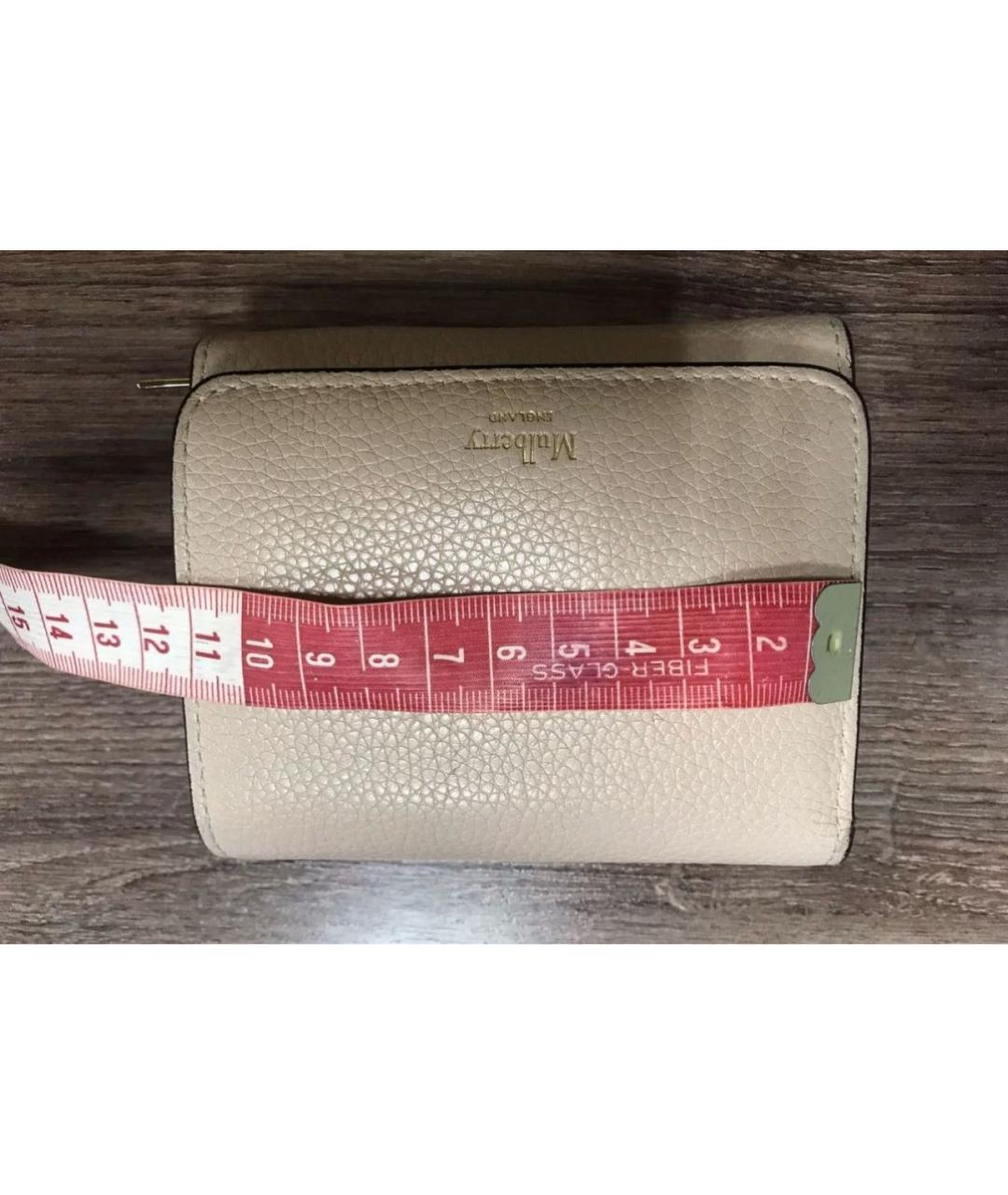 MULBERRY Бежевый кожаный кошелек, фото 6