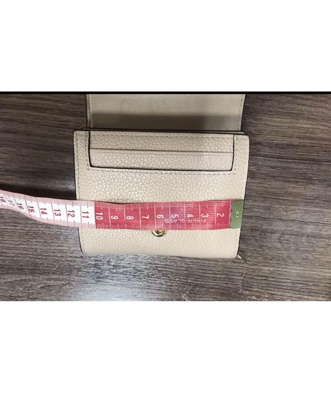 MULBERRY Бежевый кожаный кошелек, фото 5