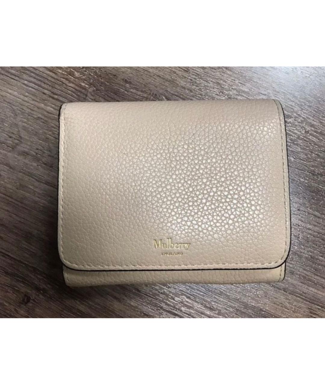 MULBERRY Бежевый кожаный кошелек, фото 9