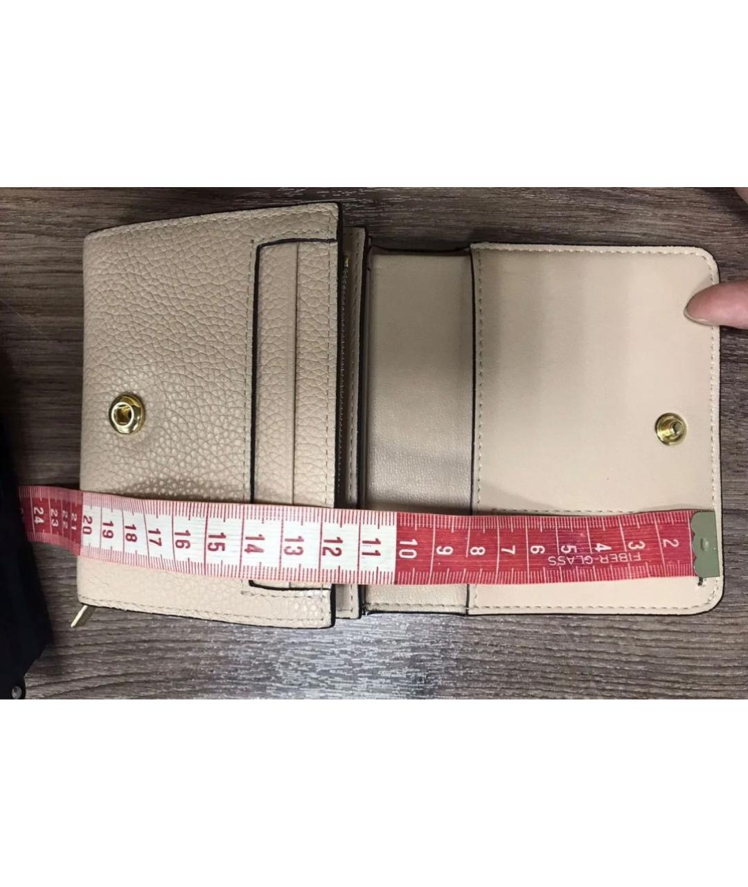 MULBERRY Бежевый кожаный кошелек, фото 4
