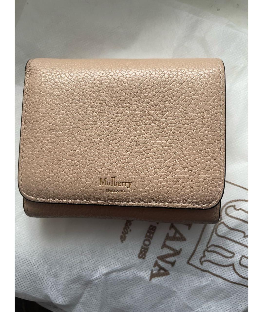 MULBERRY Бежевый кожаный кошелек, фото 2