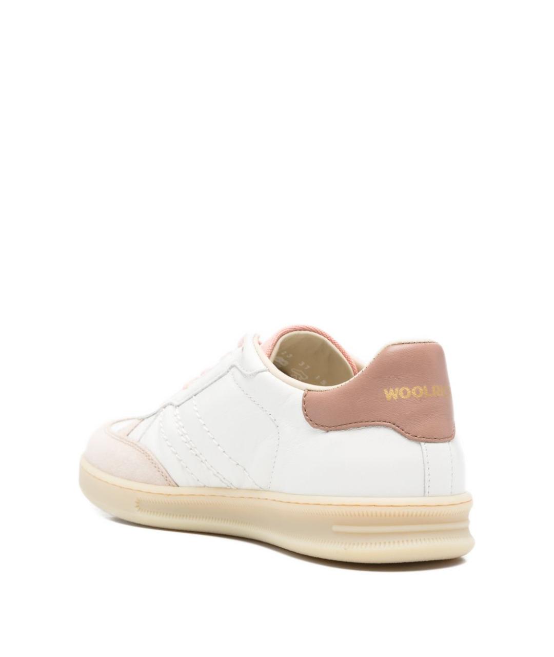 WOOLRICH Розовые кожаные кроссовки, фото 3
