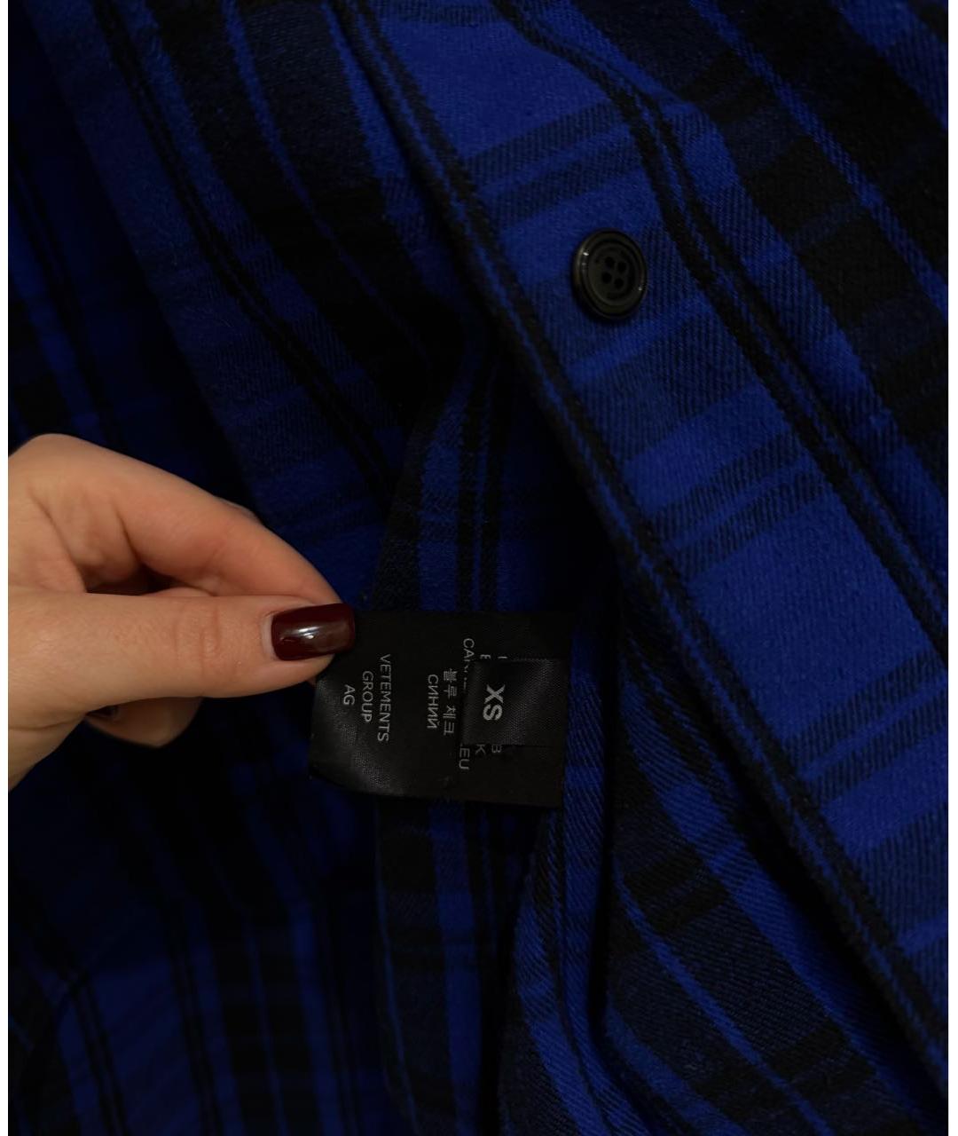 VETEMENTS Синяя хлопковая рубашка, фото 5