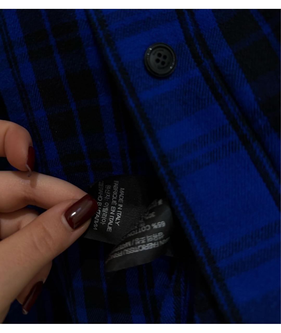 VETEMENTS Синяя хлопковая рубашка, фото 6