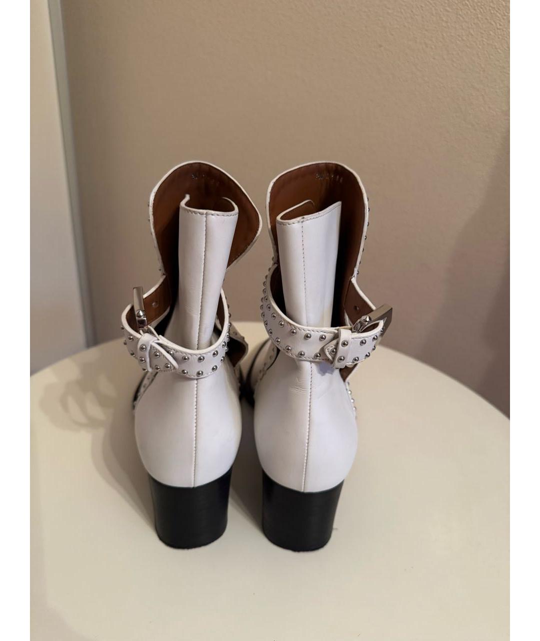 GIVENCHY Белые кожаные ботинки, фото 4