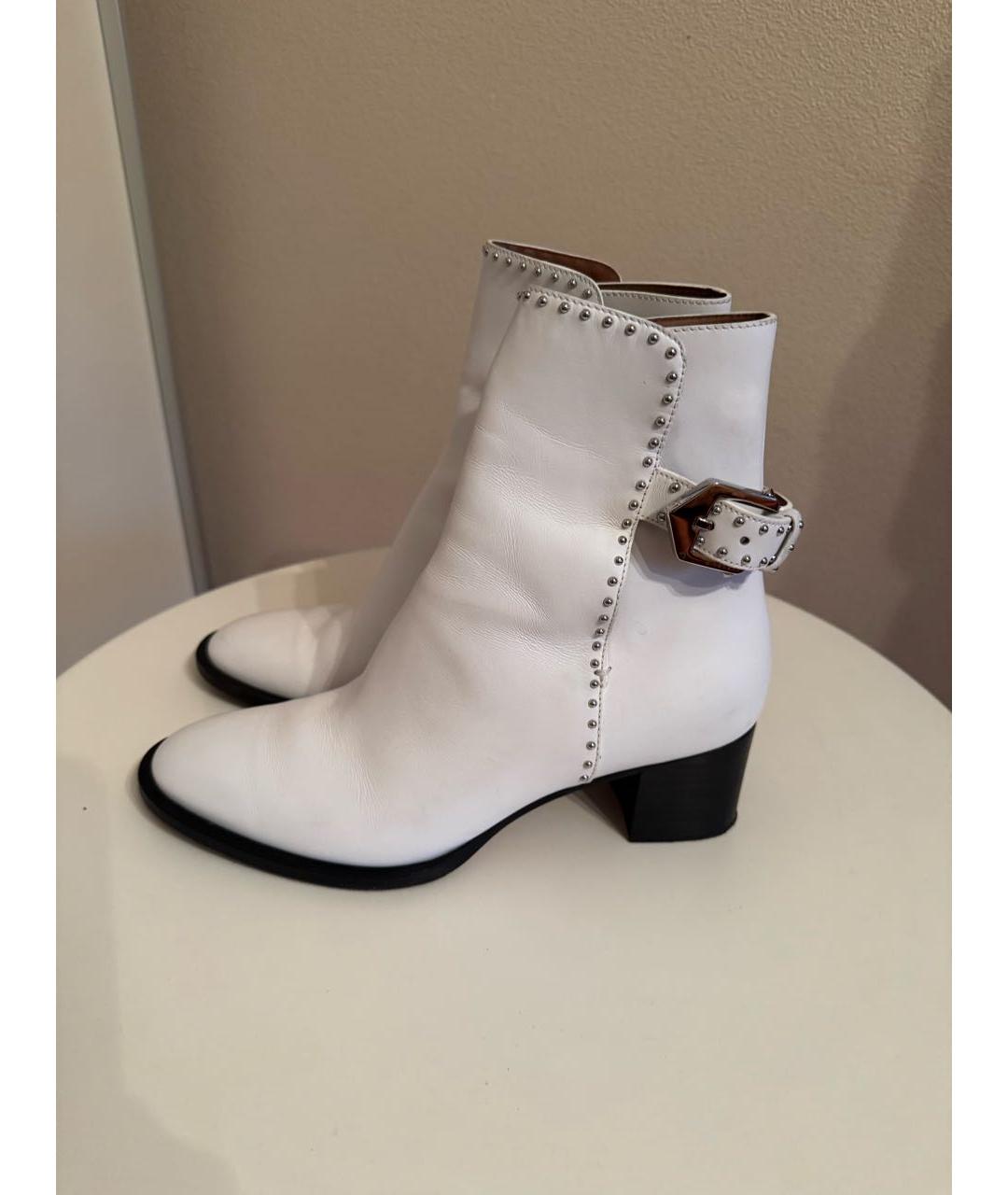 GIVENCHY Белые кожаные ботинки, фото 9