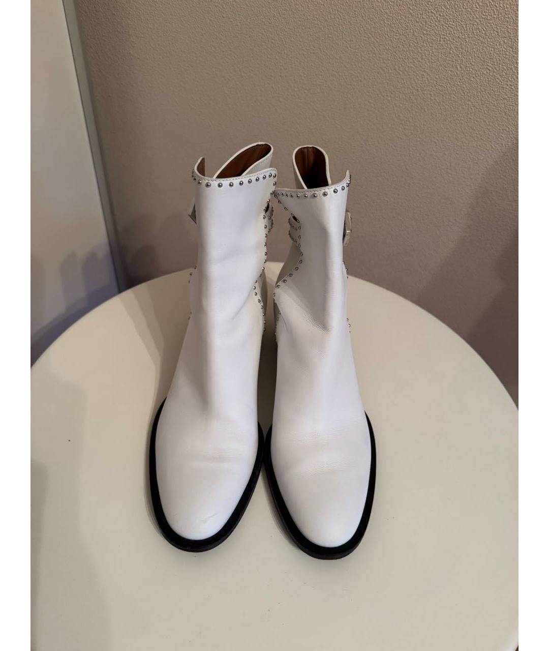 GIVENCHY Белые кожаные ботинки, фото 2