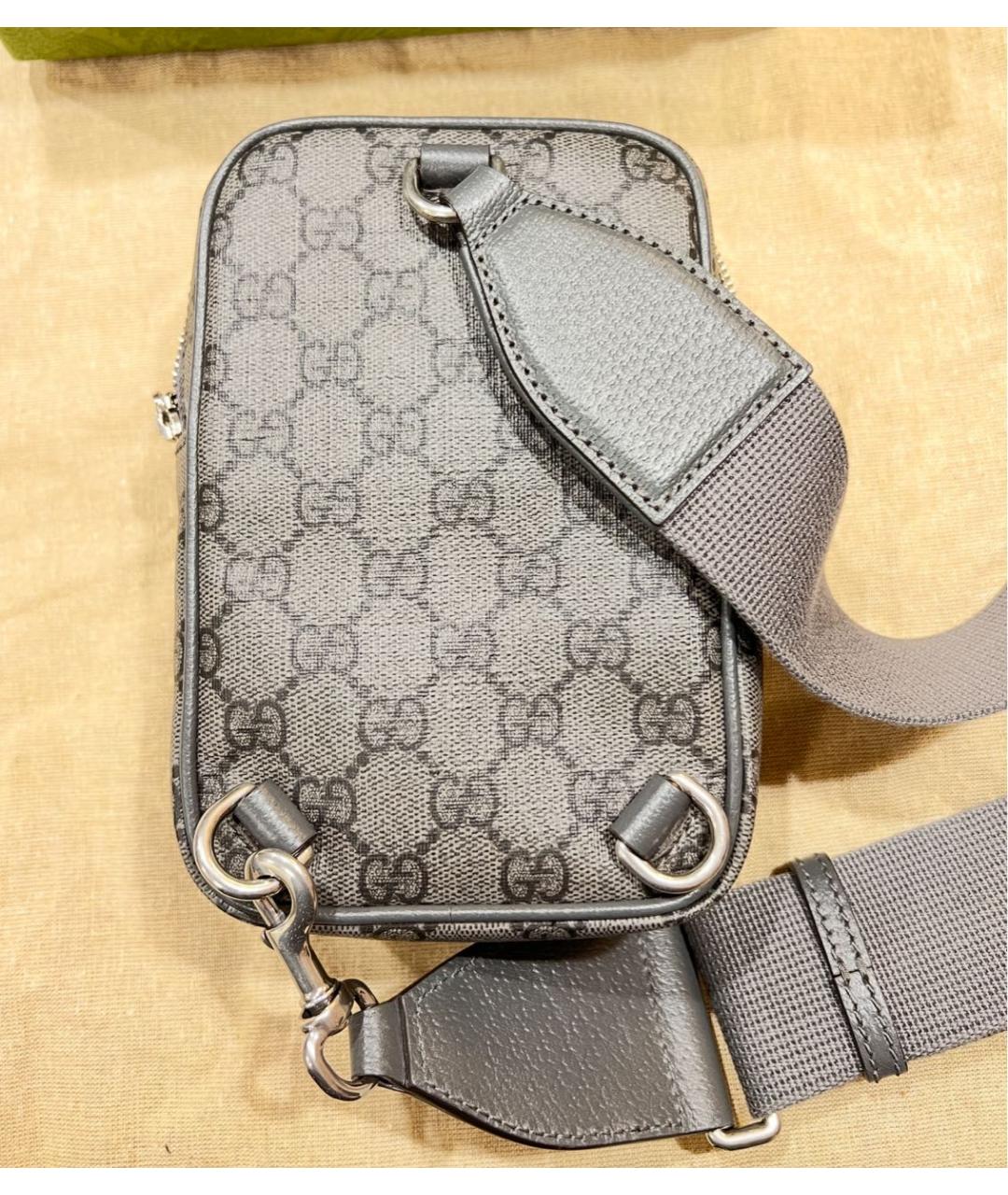GUCCI Антрацитовая сумка на плечо, фото 3