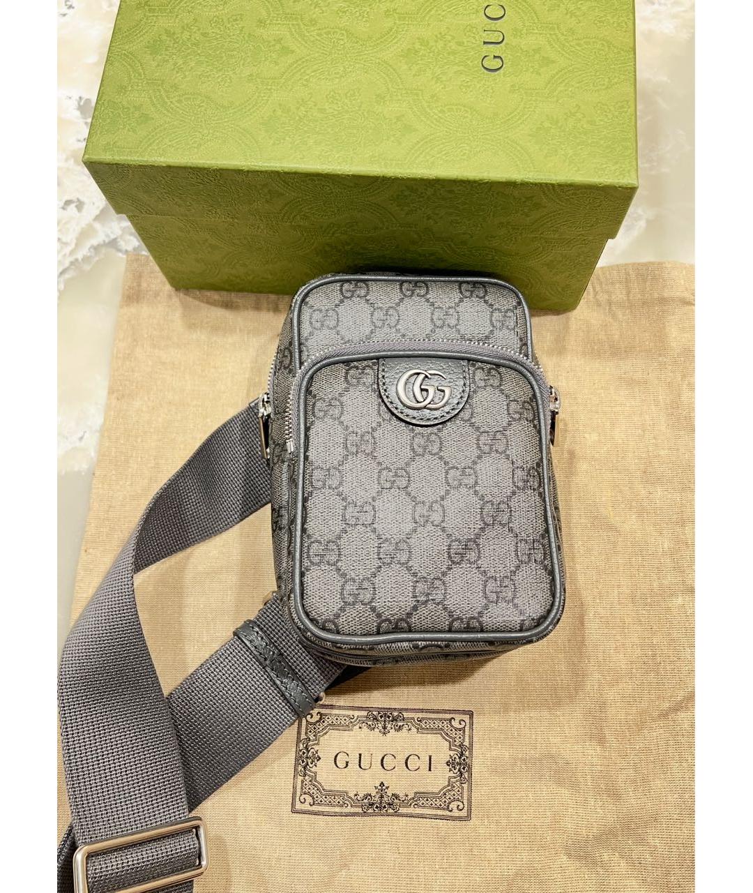 GUCCI Антрацитовая сумка на плечо, фото 2