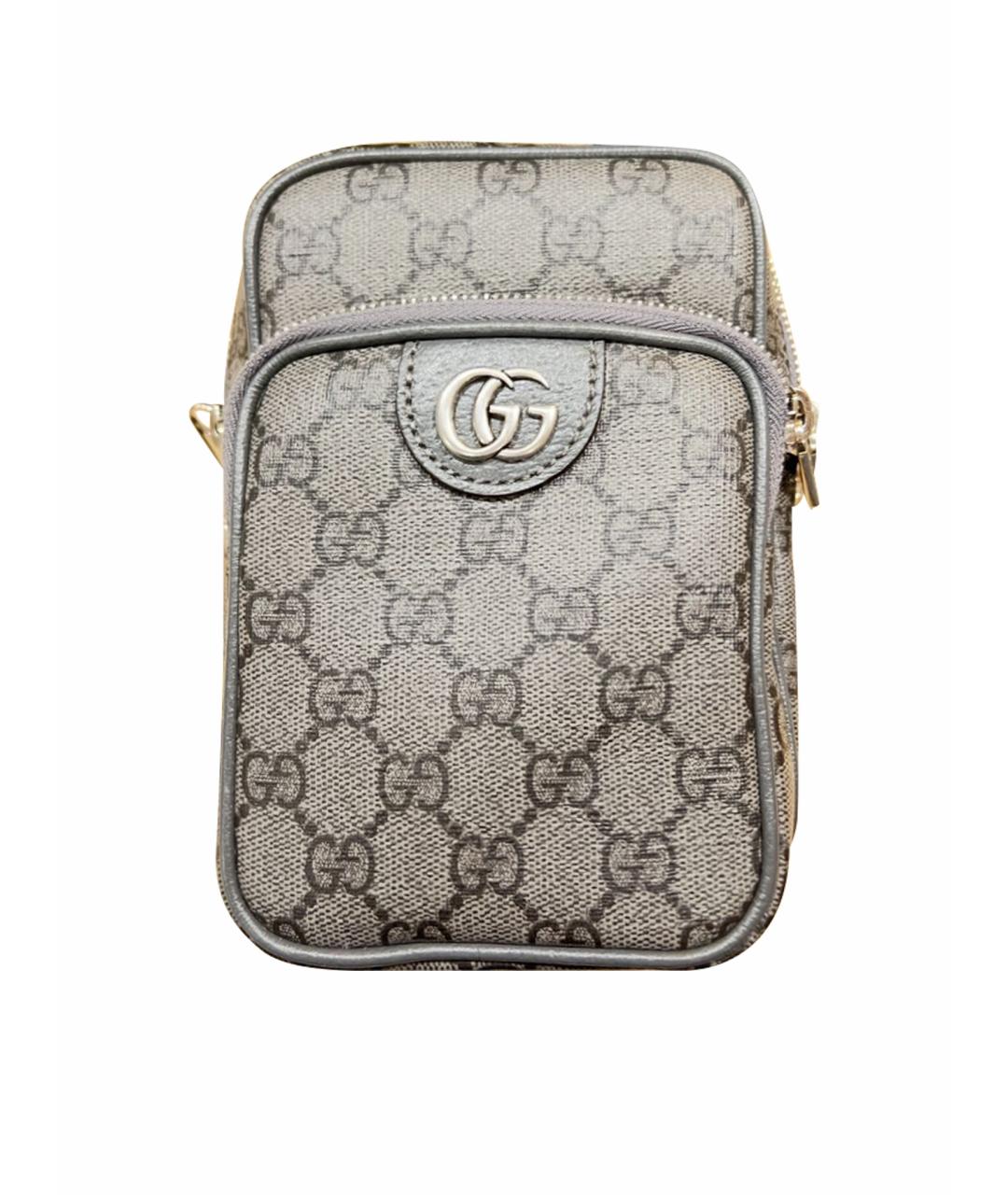 GUCCI Антрацитовая сумка на плечо, фото 1