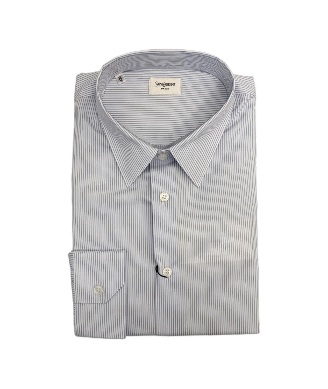 SAINT LAURENT Голубая хлопковая классическая рубашка, фото 1