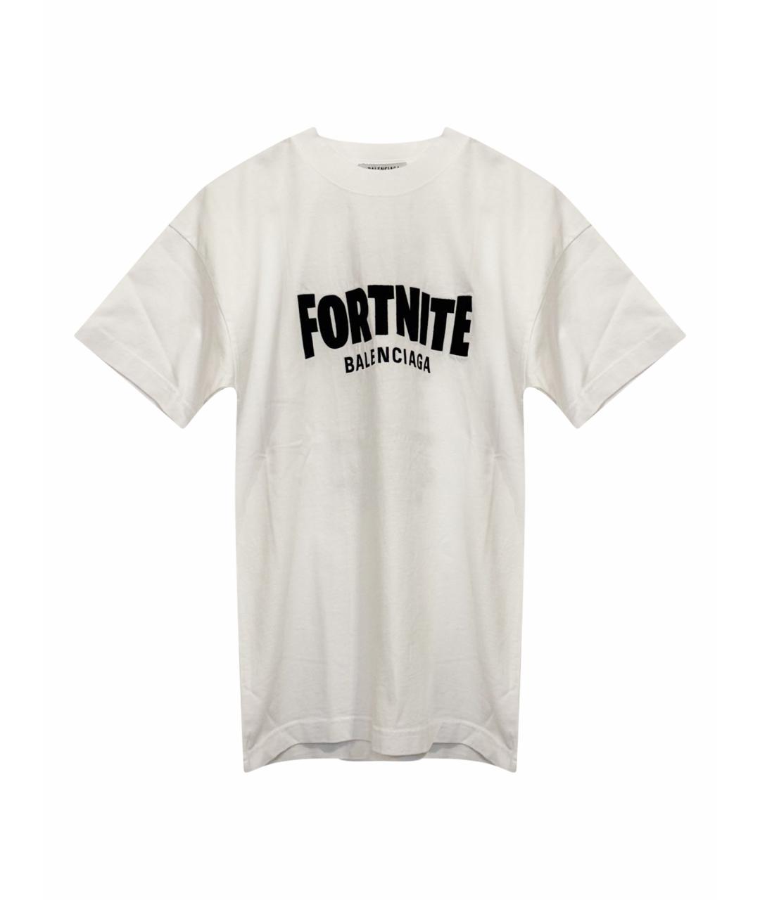 BALENCIAGA Белая хлопковая футболка, фото 1