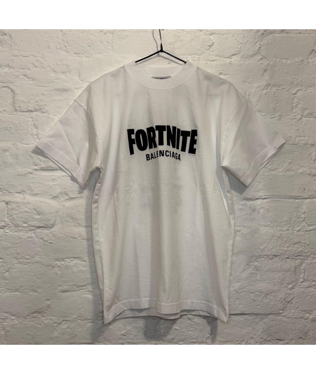 BALENCIAGA Белая хлопковая футболка, фото 7