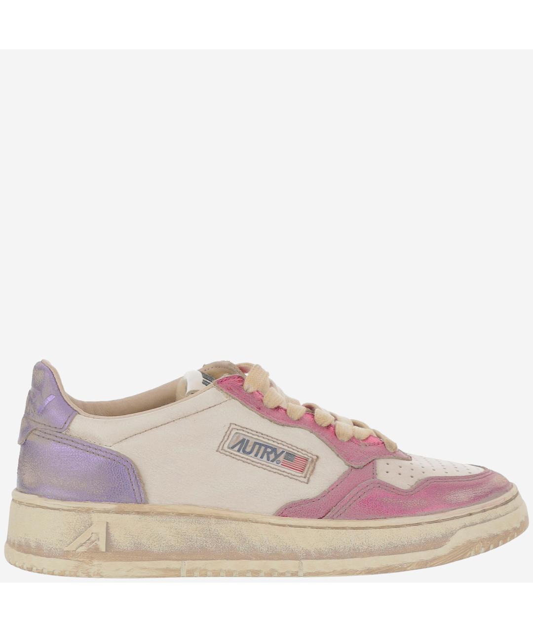 AUTRY Фуксия кожаные кроссовки, фото 6
