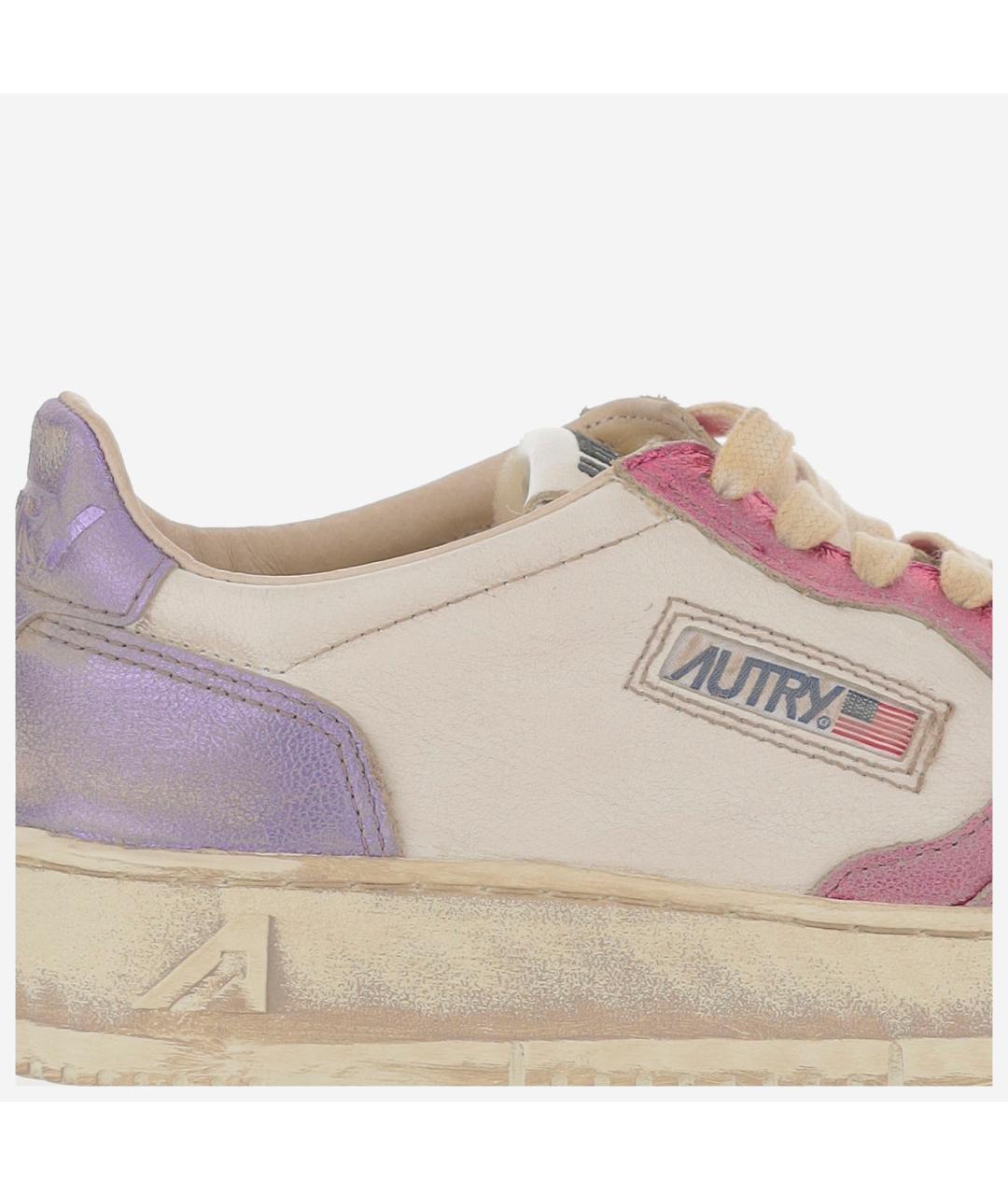 AUTRY Фуксия кожаные кроссовки, фото 5