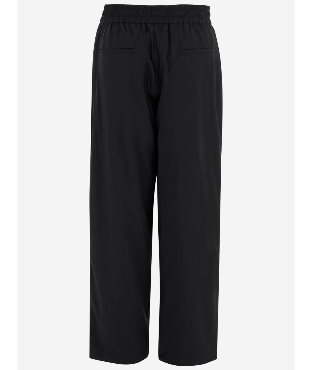 AUTRY Черные полиамидовые прямые брюки, фото 2