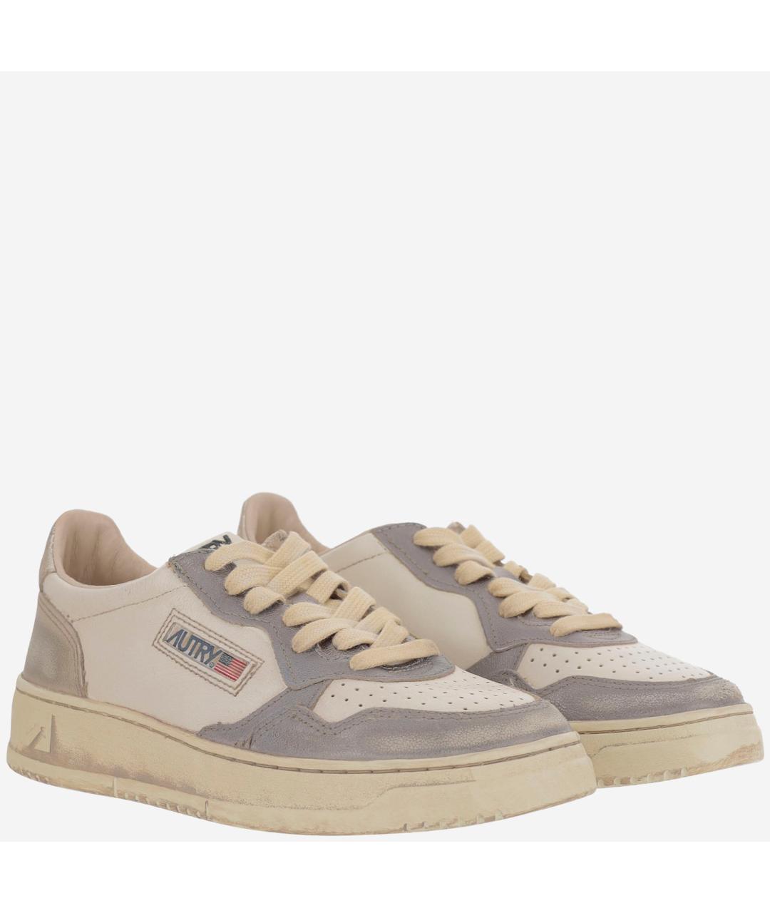 AUTRY Бежевые кожаные кеды, фото 2