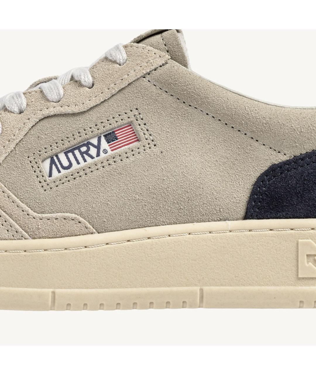 AUTRY Бежевые замшевые низкие кроссовки / кеды, фото 5