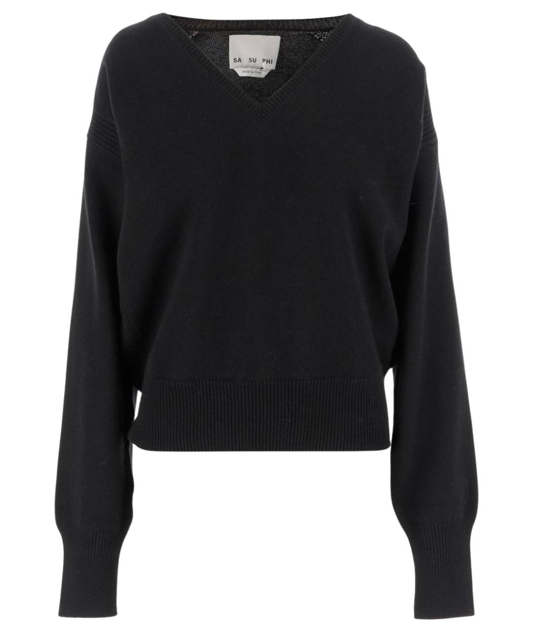 Sa Su Phi Черный кашемировый джемпер / свитер, фото 1