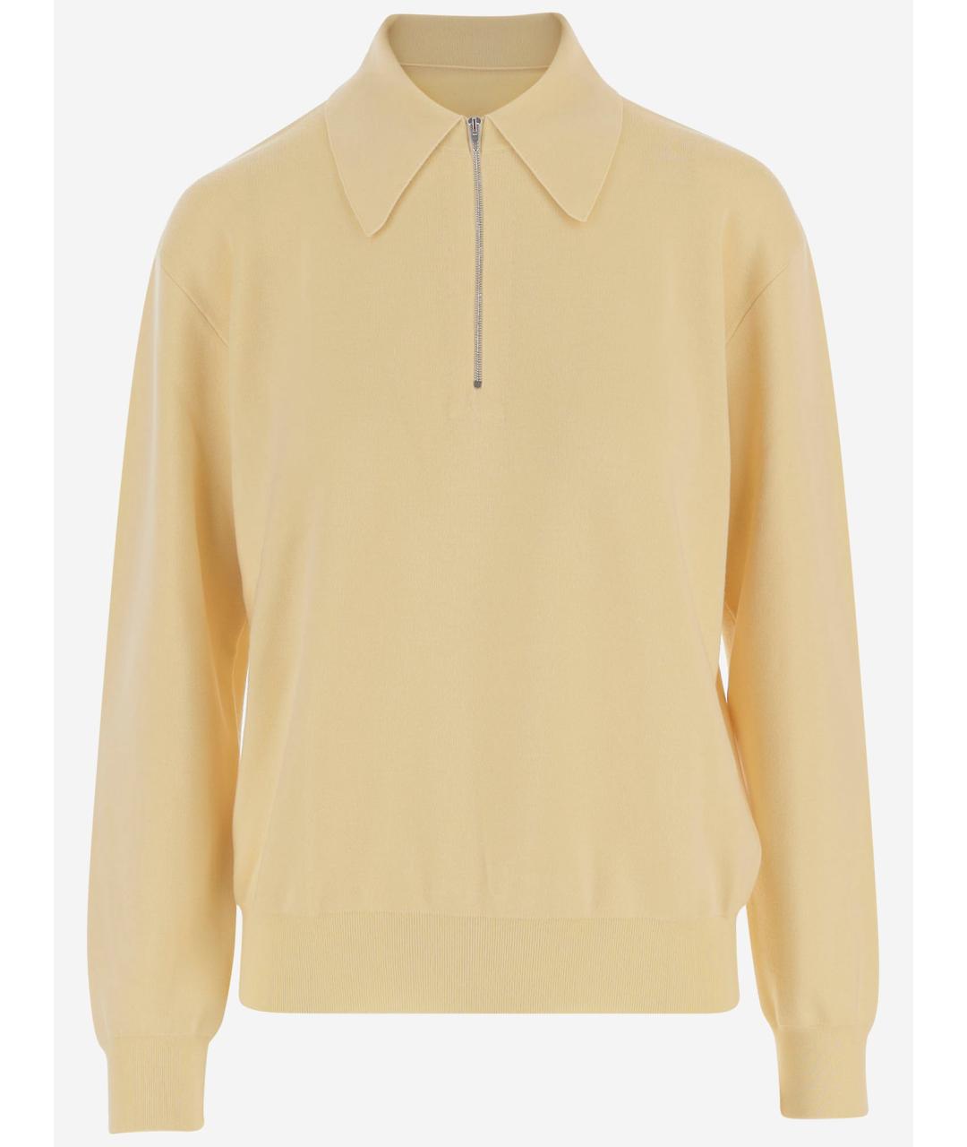 PHOEBE PHILO Желтый шерстяной джемпер / свитер, фото 4