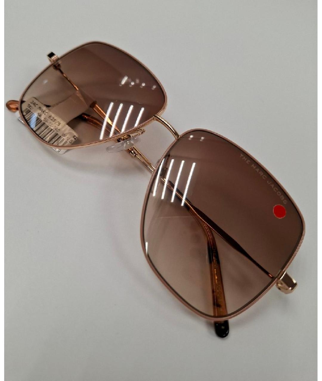 MARC JACOBS Золотые металлические солнцезащитные очки, фото 4