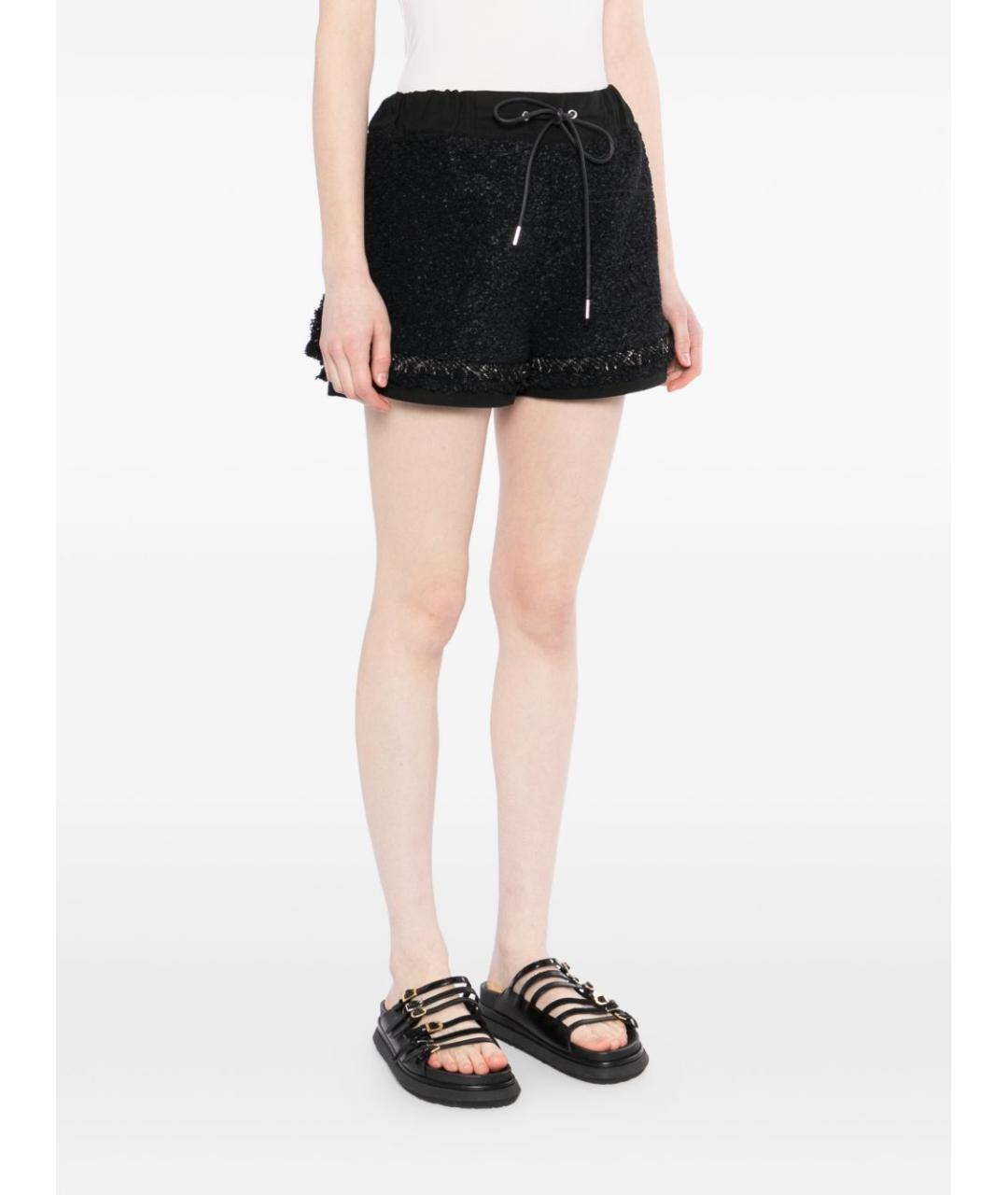 SACAI Черные полиамидовые шорты, фото 4