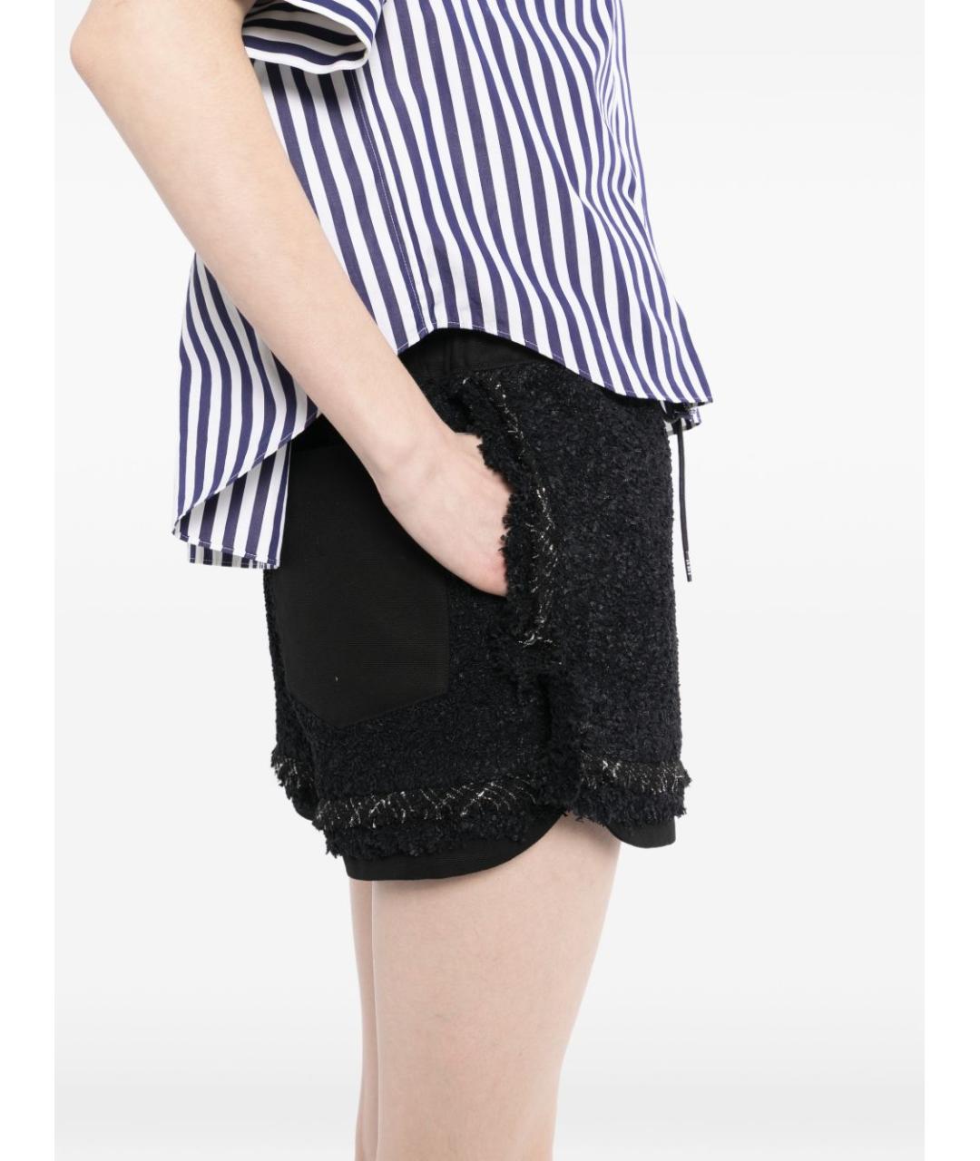 SACAI Черные полиамидовые шорты, фото 2