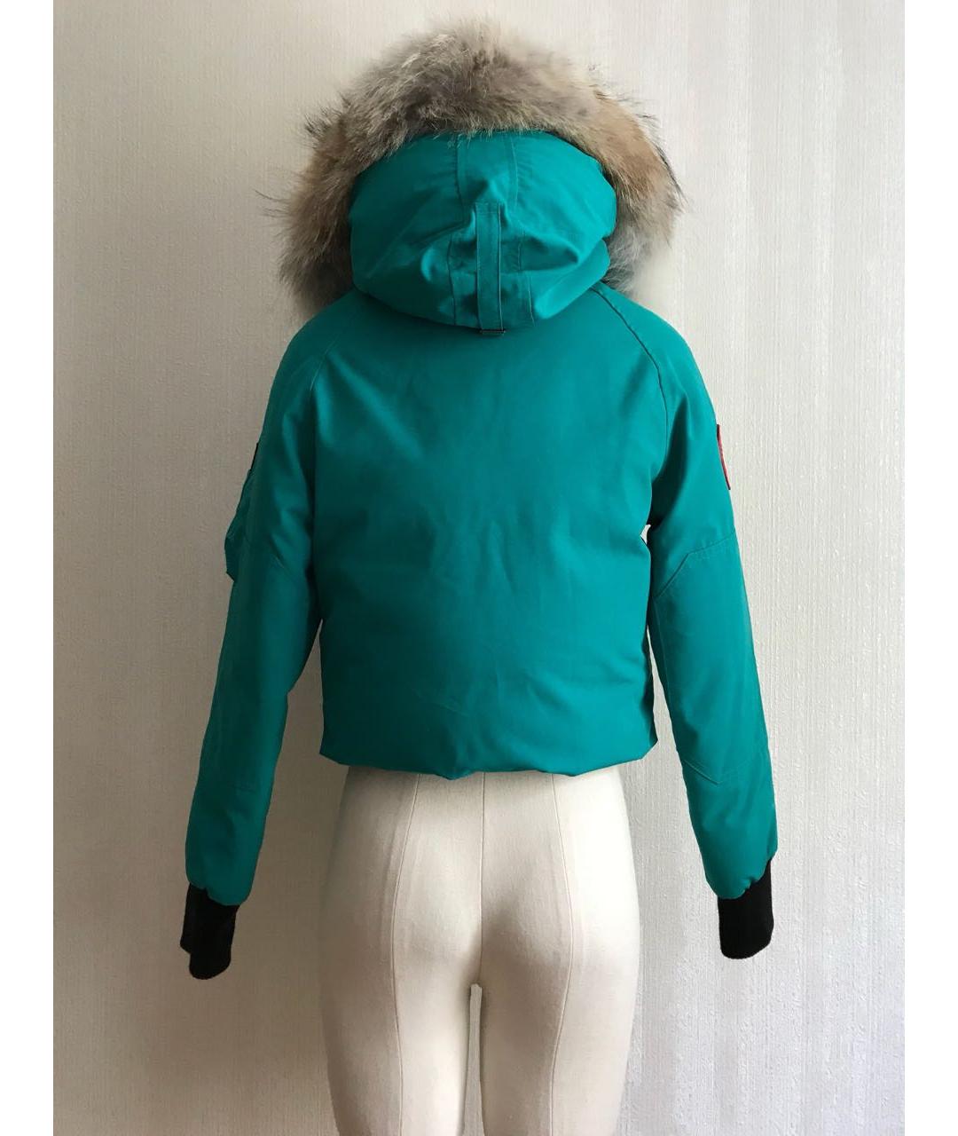 CANADA GOOSE Бирюзовый полиэстеровый пуховик, фото 2