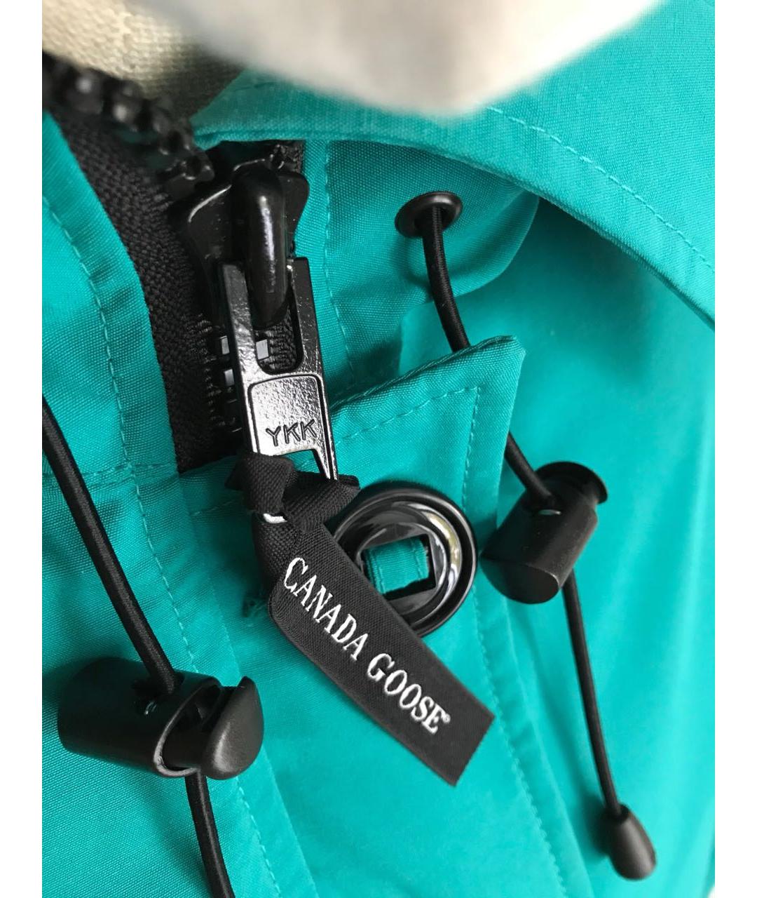 CANADA GOOSE Бирюзовый полиэстеровый пуховик, фото 6