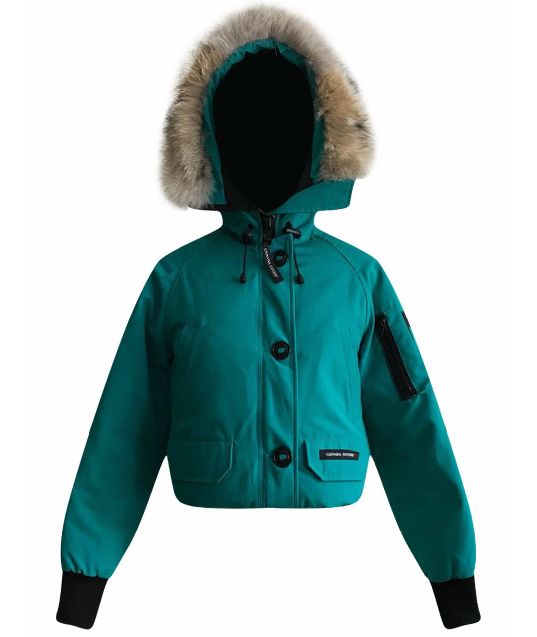 CANADA GOOSE Бирюзовый полиэстеровый пуховик, фото 1