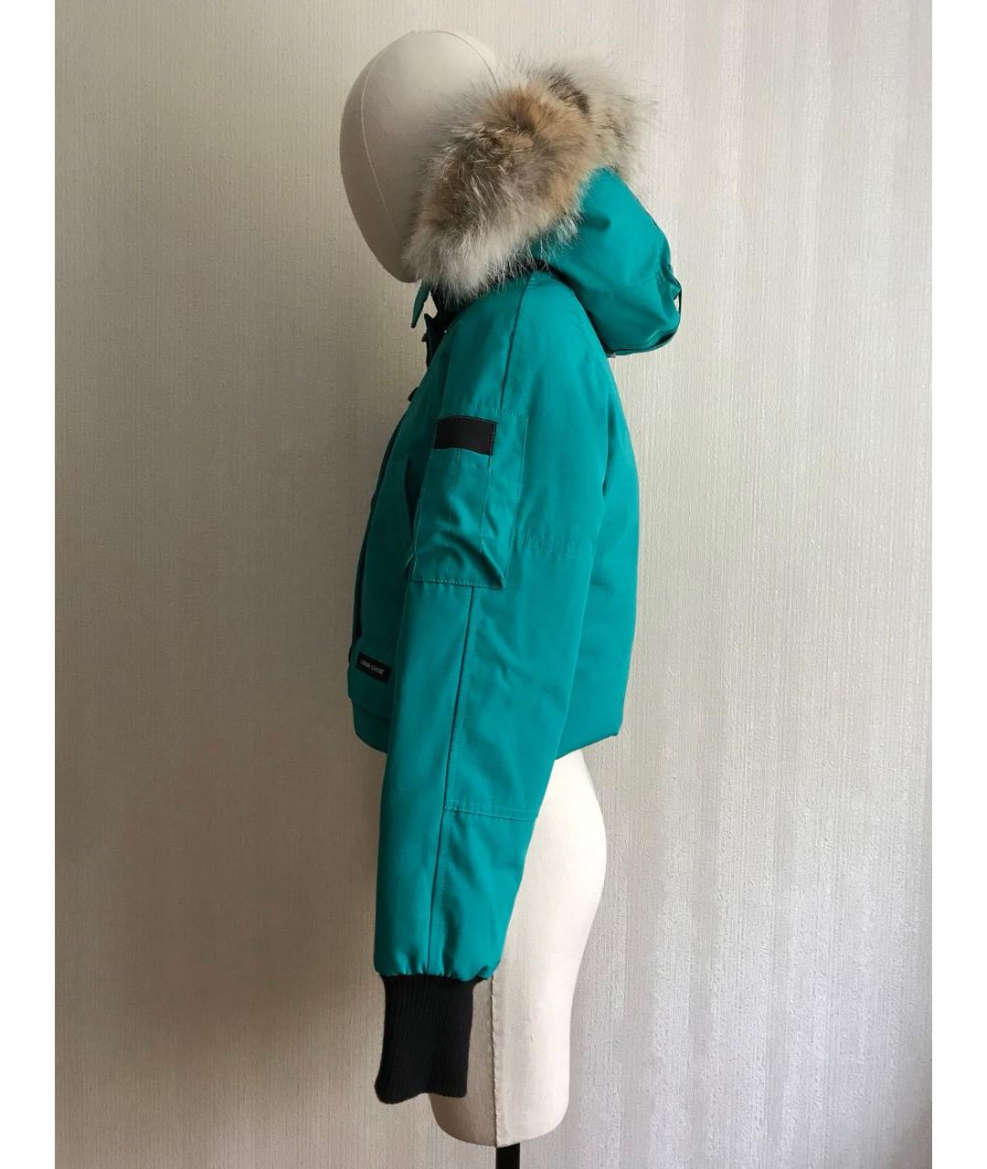 CANADA GOOSE Бирюзовый полиэстеровый пуховик, фото 4