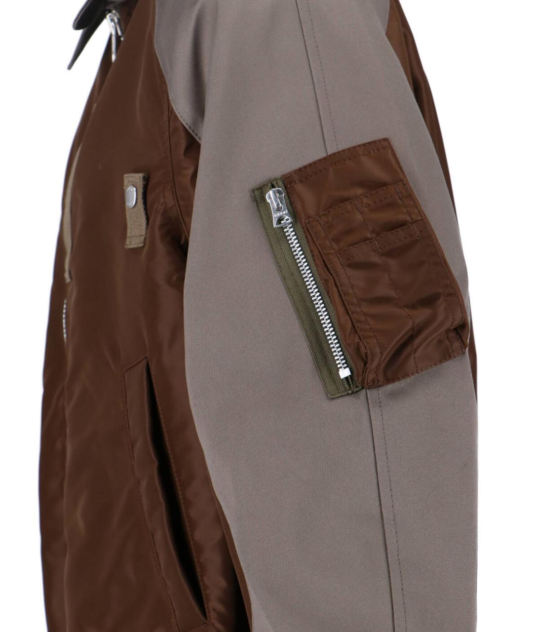 SACAI Коричневая полиамидовая куртка, фото 3