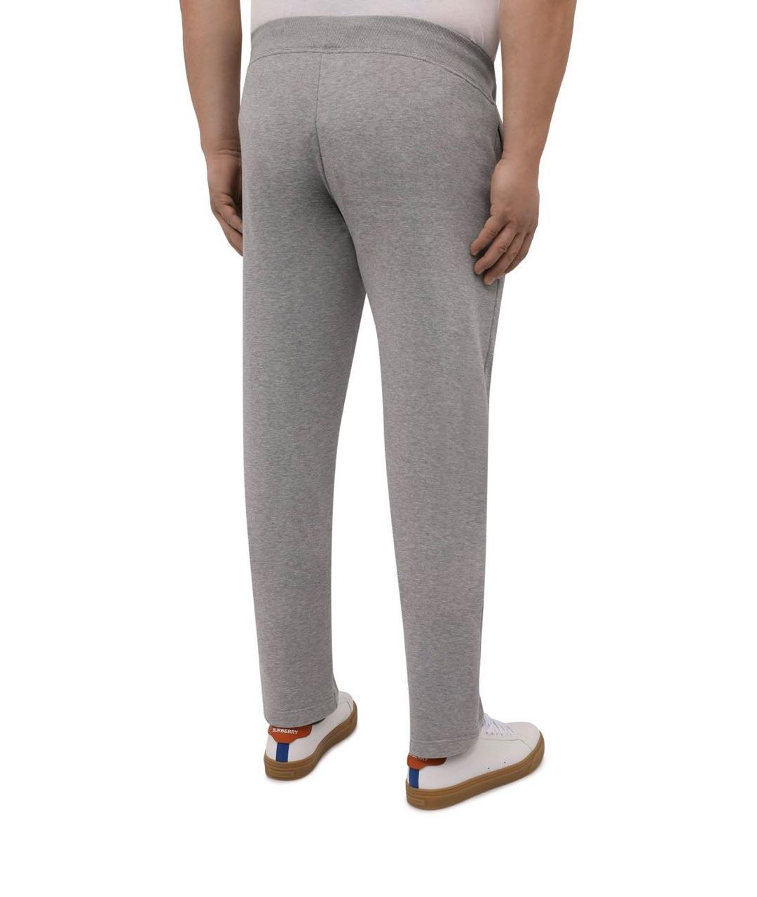 KITON Серые хлопковые повседневные брюки, фото 2