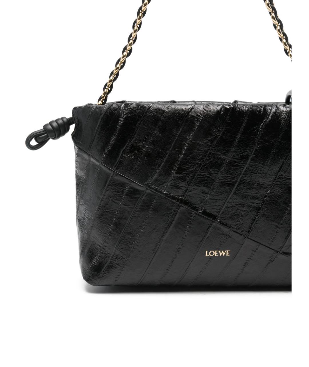 LOEWE Черная кожаная сумка через плечо, фото 5