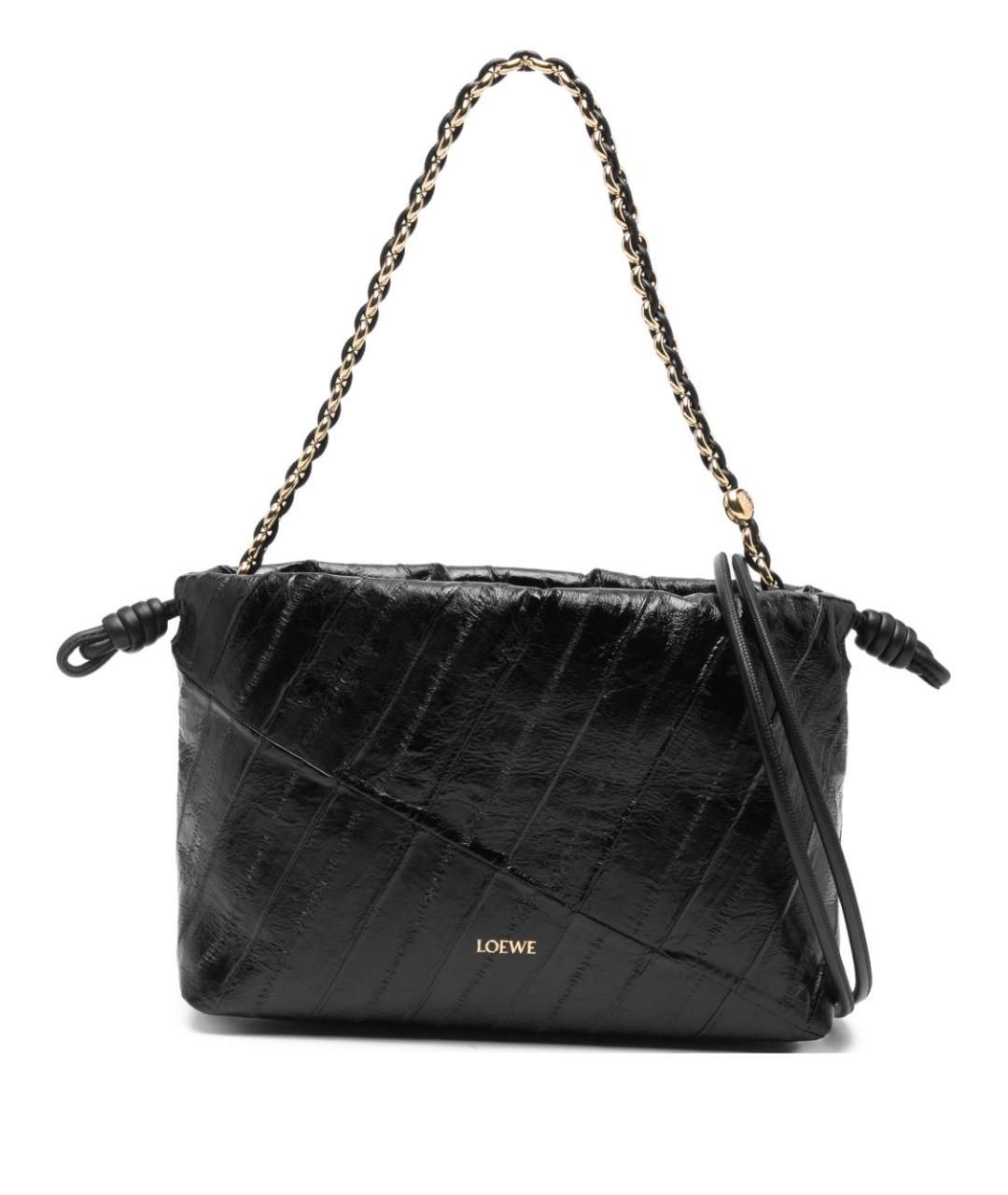 LOEWE Черная кожаная сумка через плечо, фото 1
