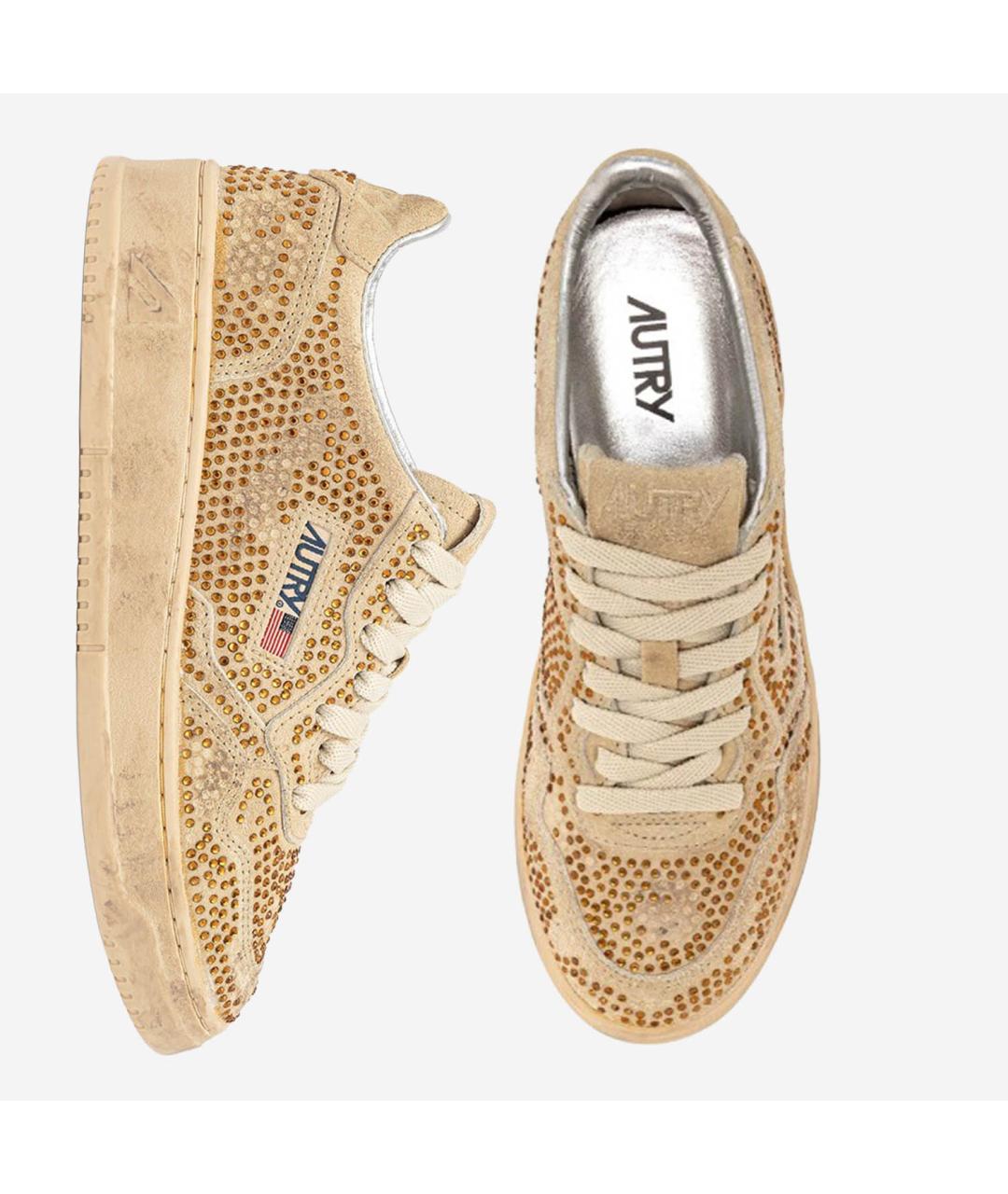 AUTRY Бежевые замшевые кеды, фото 4