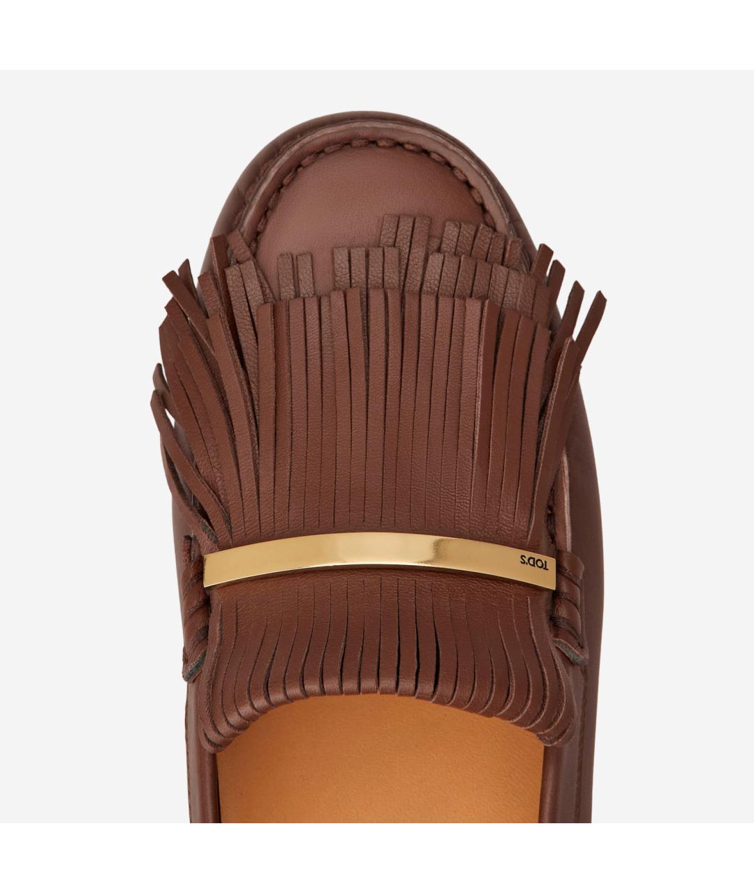TOD'S Коричневые кожаные мокасины, фото 3