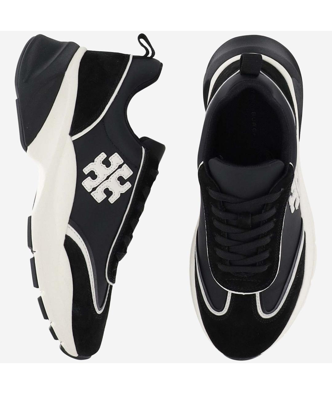 TORY BURCH Черные текстильные кроссовки, фото 2