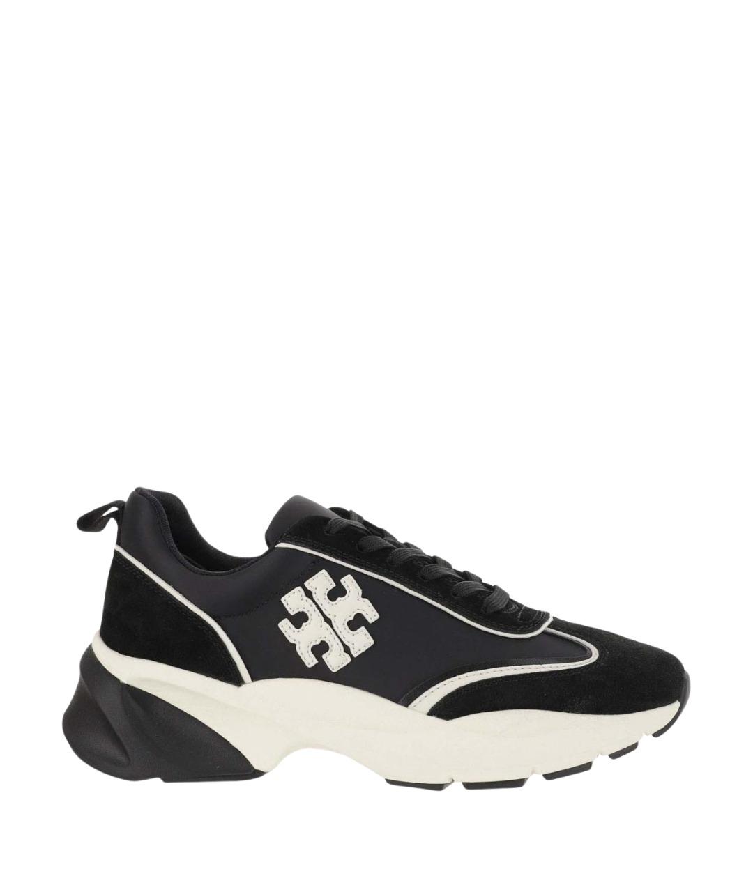 TORY BURCH Черные текстильные кроссовки, фото 1