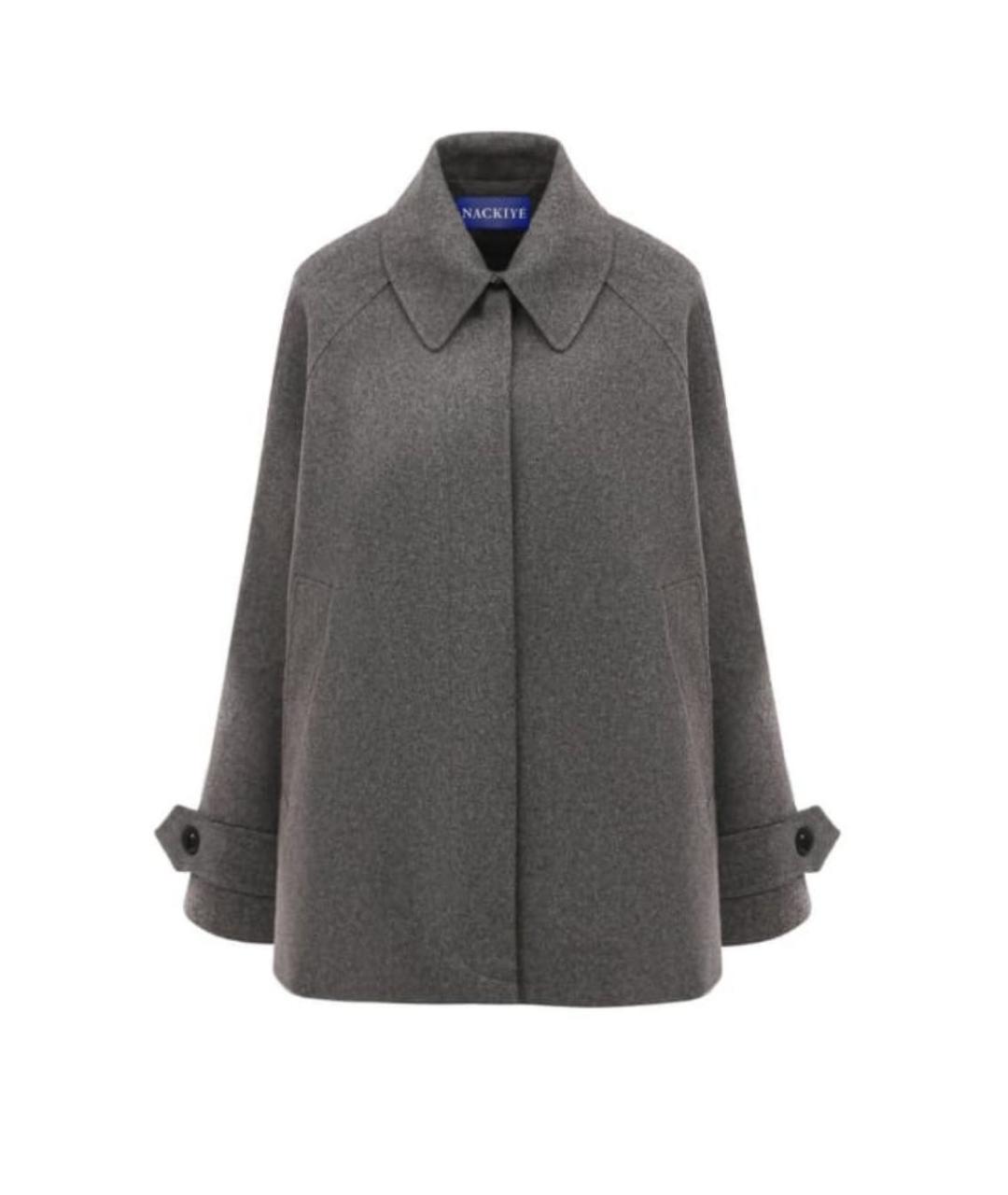 MAX MARA Антрацитовое шерстяное пальто, фото 8