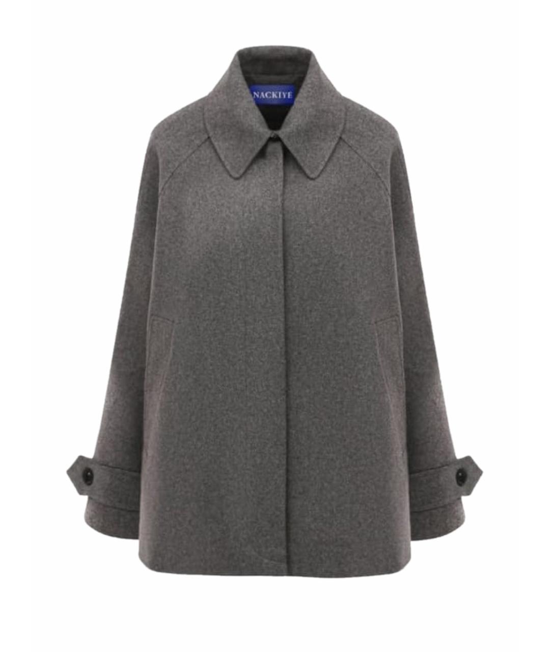 MAX MARA Антрацитовое шерстяное пальто, фото 1