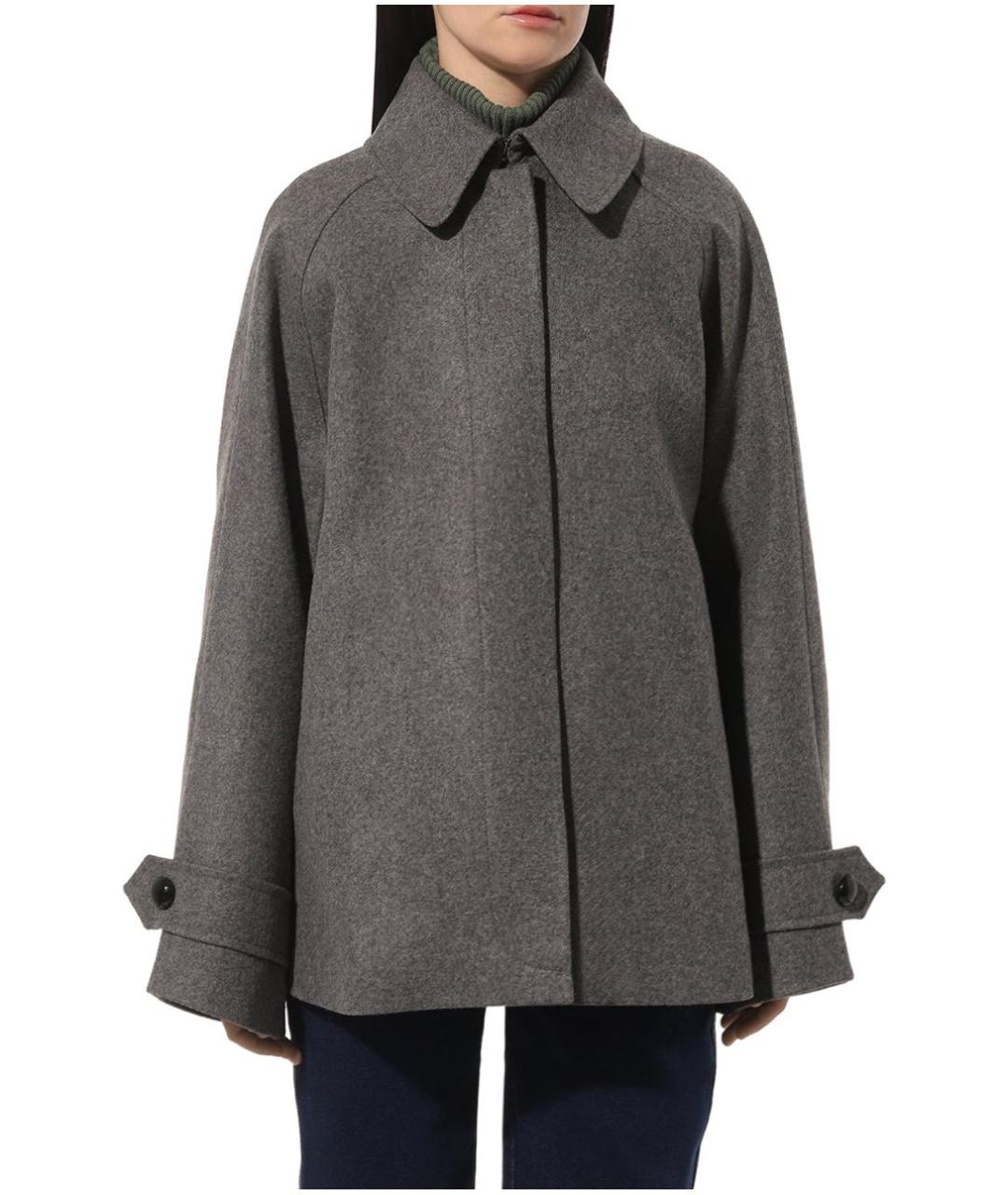 MAX MARA Антрацитовое шерстяное пальто, фото 5